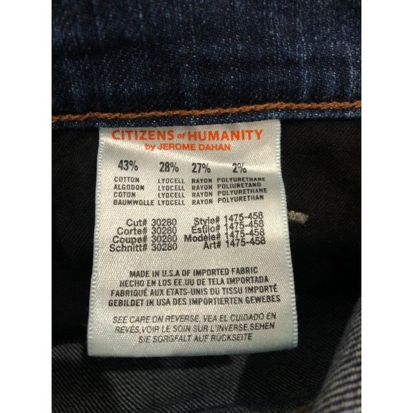 CITIZENS OF HUMANITY CROPPED JEANS W/ FRAYED HEMS - Picture 7 of 16